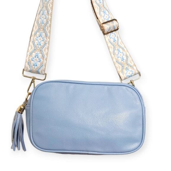 "The Sunday Bruncher" Blue Crush Margarita Camera Style Crossbody Bag - Picture 4 of 15